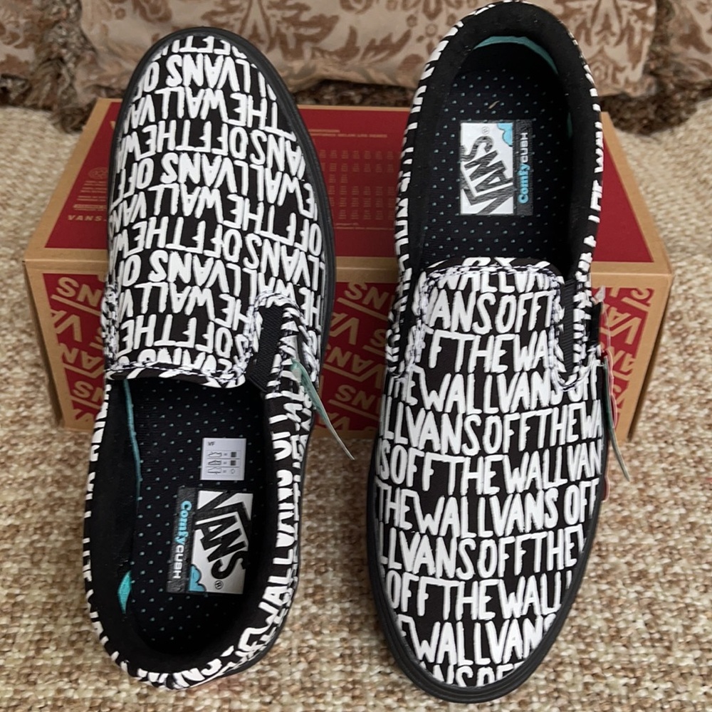 Vans COMFYCUSH Slip On Brush Black/True White men’ - Picture 11 of 16